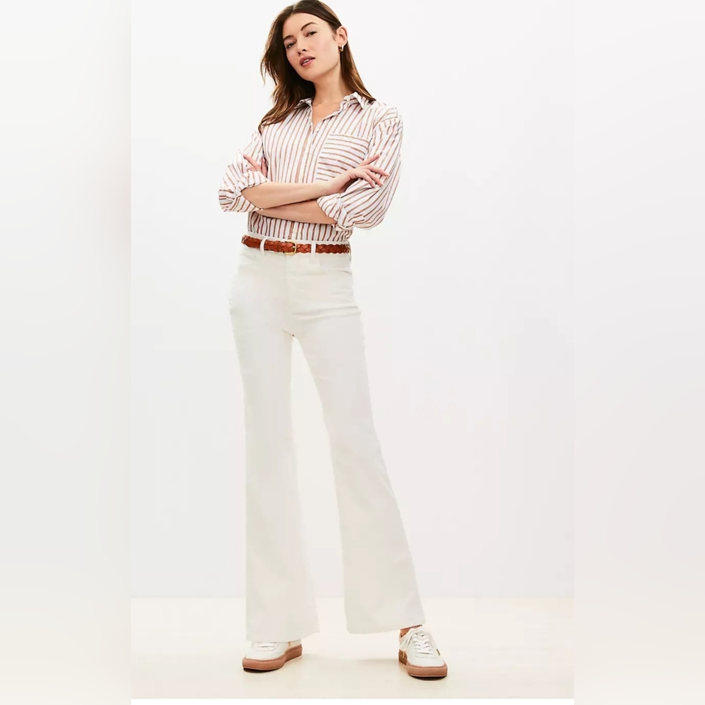 LOFT Slim Flare Pants in Corduroy